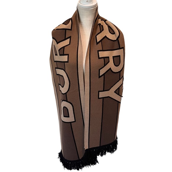 Burberry Cashmere Jacquard Logo Scarf - Picture 1 of 6
